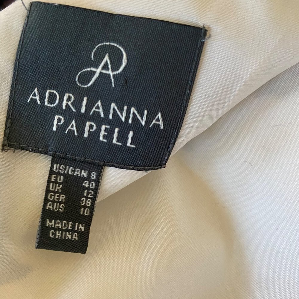 Adrianna Papell Womens Dress Size 8 Floral Lace 3/4 Sleeve Sheath Cocktail Party - Picture 8 of 12